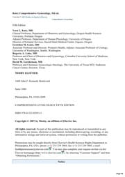 Tapa de Comprehensive gynecology