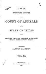Tapa de Cases Argued and Adjudged in the Court of Appeals of the State of Texas