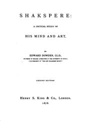 Tapa de Shakspere: A Critical Study of His Mind and Art