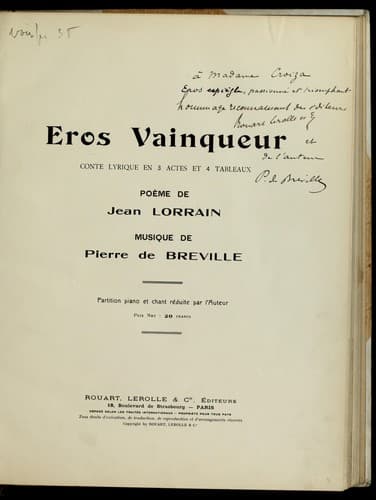 Tapa de Eros Vainqueur