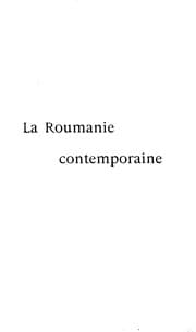 Tapa de La Roumanie contemporaine
