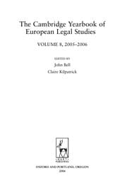 Tapa de Cambridge Yearbook of European Legal Studies, Vol 8, 2005-2006
