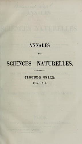Tapa de Annales des Sciences Naturelles