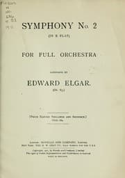 Tapa de Symphony no. 2 in E flat for full orchestra