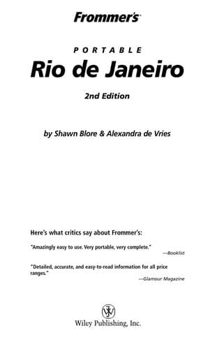 Tapa de Frommer's Portable Rio de Janeiro