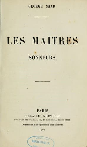 Tapa de Les maîtres sonneurs