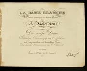 Tapa de La dame blanche, opera comique en trois actes