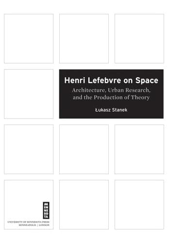 Tapa de Henri Lefebvre on space