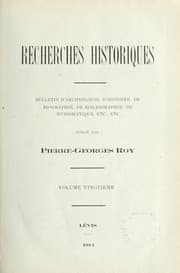 Tapa de Recherches historiques