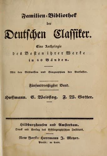 Tapa de Geist aus E. T. A. Hoffmann's werken