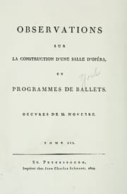 Tapa de Lettres sur la danse, sur les ballets et les arts