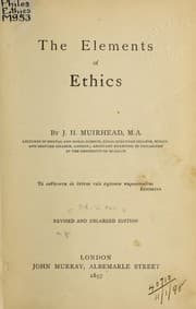 Tapa de The elements of ethics
