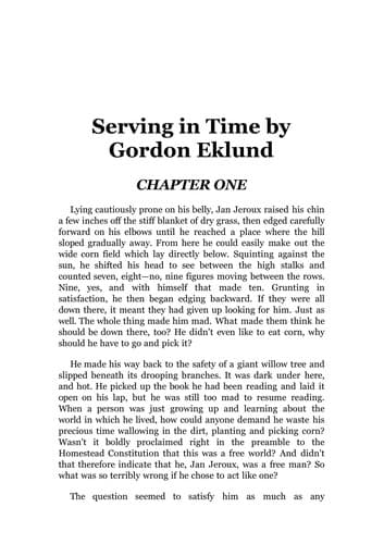 Tapa de Serving in time
