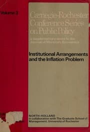 Tapa de Institutional arrangements and the inflation problem