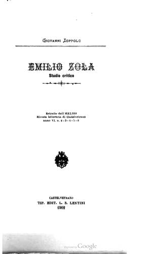 Tapa de Emilio Zola
