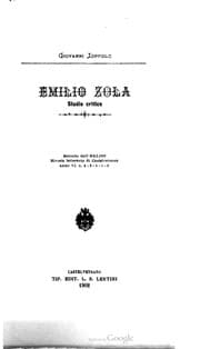 Tapa de Emilio Zola