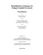 Tapa de Rehabilitation techniques for stripped asphalt pavements