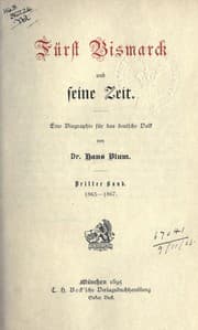 Tapa de Fürst Bismarck und seine Zeit