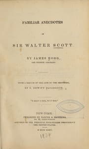 Tapa de Familiar anecdotes of Sir Walter Scott