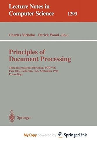 Tapa de Principles of Document Processing
