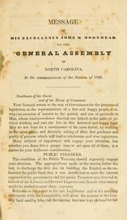 Tapa de Documents printed by order of the General Assembly of North Carolina at its session of ...