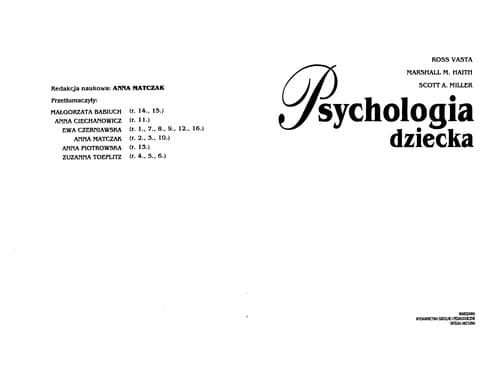 Tapa de Psychologia dziecka