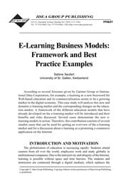 Tapa de E-learning business models
