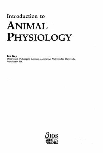 Tapa de Introduction to animal physiology