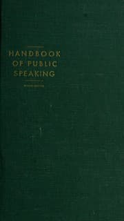 Tapa de Handbook of public speaking