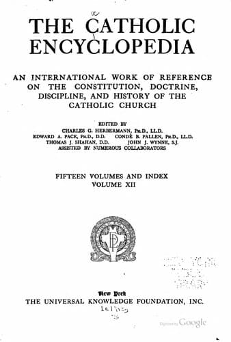 Tapa de The Catholic encyclopedia