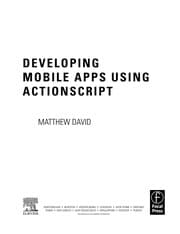 Tapa de Developing mobile apps using ActionScript