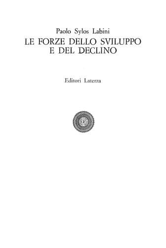 Tapa de Le forze dello sviluppo e del declino
