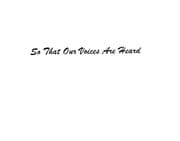 Tapa de So that our voices are heard