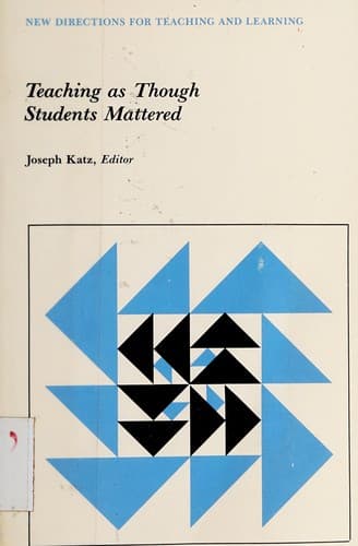 Tapa de Teaching As Though Students Mattered (Teaching & Learning Series, No. 21)