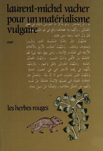 Tapa de Pour un matérialisme vulgaire