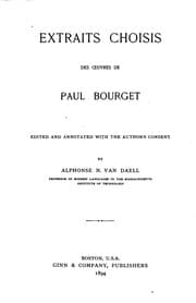 Tapa de Extraits choisis des œuvres de Paul Bourget