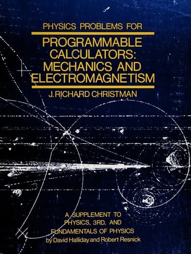 Tapa de Physics problems for programmable calculators