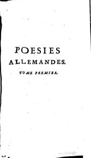 Tapa de Choix de poésies allemandes