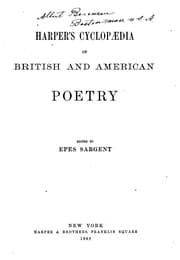 Tapa de Harper's cyclopaedia of British and American poetry