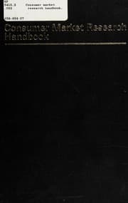 Tapa de Consumer market research handbook