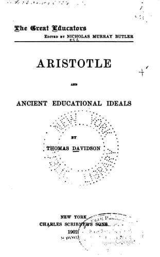 Tapa de Aristotle and ancient educational ideals