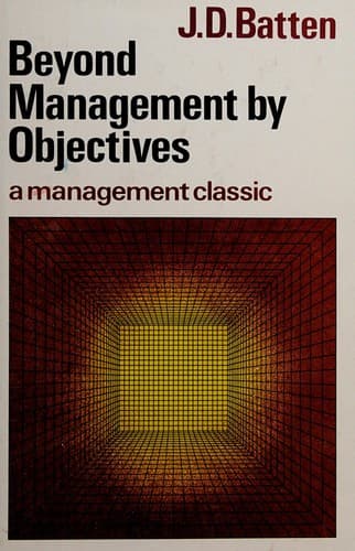 Tapa de Beyond management by objectives