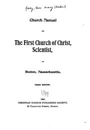Tapa de Church Manual of the First Church of Christ, Scientist, in Boston, Massachusetts