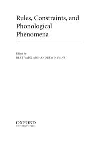 Tapa de Rules, constraints, and phonological phenomena