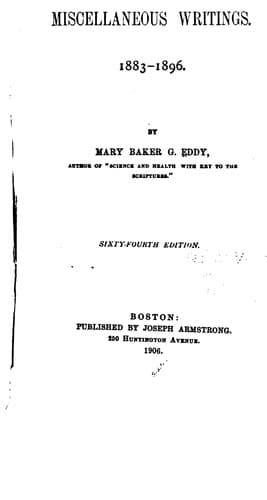 Tapa de Miscellaneous Writings. 1883-1896