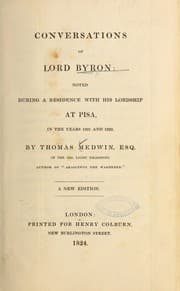 Tapa de Conversations of Lord Byron