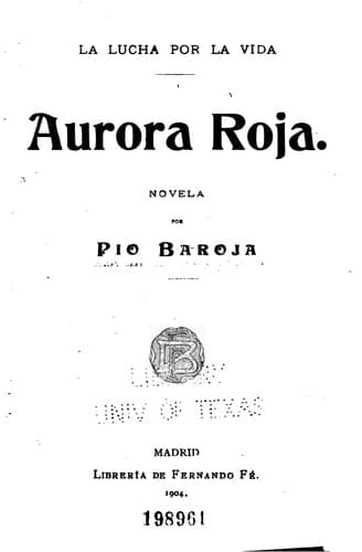 Tapa de Aurora Roja: Novela