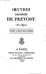 Tapa de Œuvres choisies de l'abbé Prévost