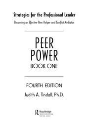 Tapa de Peer Power, Book One: Strategies for the Professional Leader