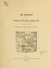 Tapa de The pedigree of Percy Bysshe Shelley